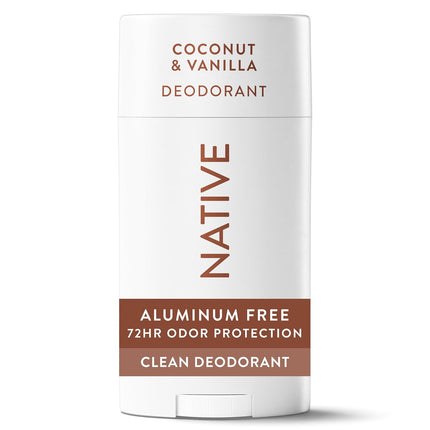 Native Deodorant Contains Naturally Derived Ingredients, 72 Hour Odor Control, Deodorant for Women and Men, Aluminum Free, Coconut & Vanilla 2.65oz
