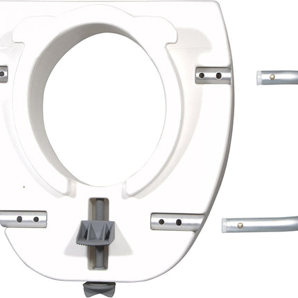 Drive Medical Raised Toilet Seat — Wide Hygiene Opening, Bottom View