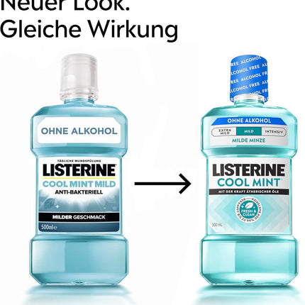 Listerine Cool Mint Mild Mouthwash — Alcohol-Free