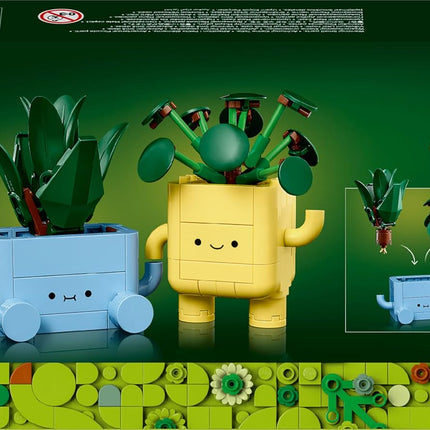 LEGO Botanicals 10349 Happy Plants — 2 Plants, Interchangeable Faces