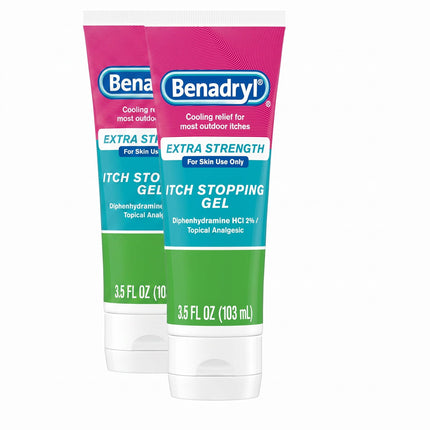 Benadryl Itch Relief Gel Extra Strength, 2% Diphenhydramine HCl, 3.5 fl. Oz