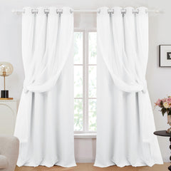 Double Layer Blackout & Sheer Curtains