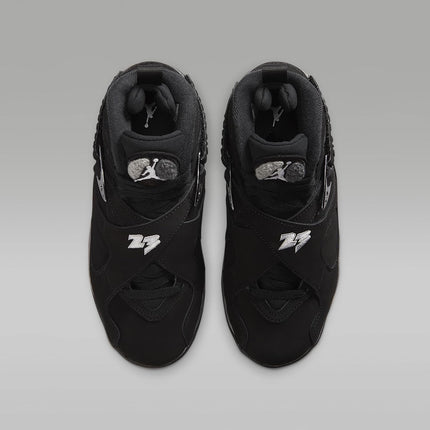 Air Jordan 8 Retro Chrome Big Kids' Shoes (Black/Light Graphite/White) Size 7