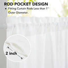 Natural Farmhouse Cafe Tier Curtains, 2 Panels