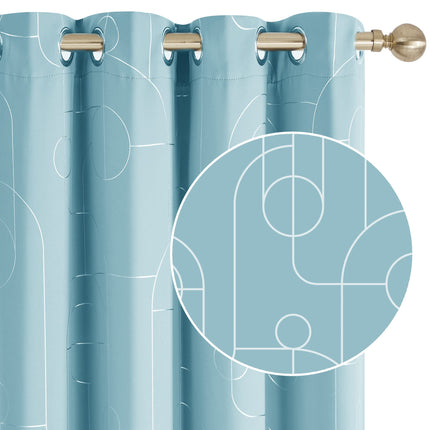 Geometric Blackout Curtains, 2 Panels