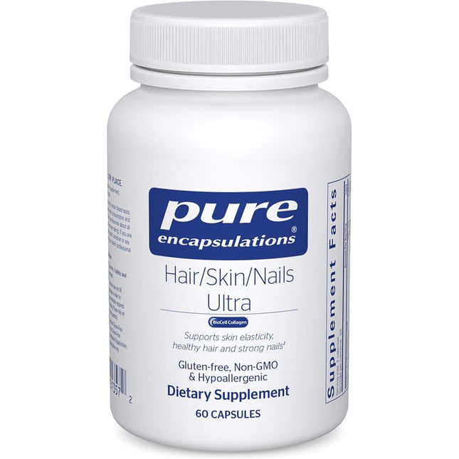 Pure Encapsulations Hair/Skin/Nails Ultra – Advanced Beauty Supplement with Biotin & Collagen - 60 Capsules
