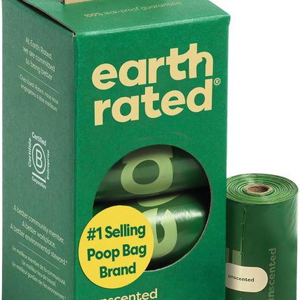 Earth Rated Dog Poop Bags on Refill Rolls, 270 Bags, Lavender