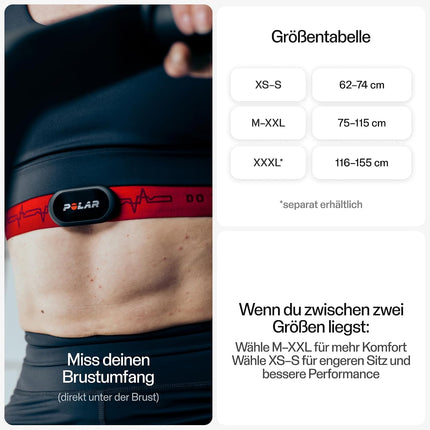 Polar H10 Heart Rate Sensor — ECG, ANT+/BT, Chest Strap, M-XXL
