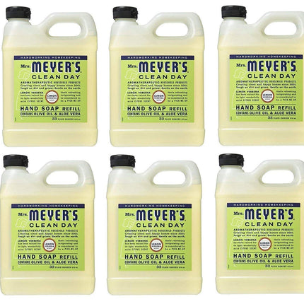 MRS. MEYER'S CLEAN DAY Hand Soap Refill, Lemon Verbena Scent, 33 Fl Oz Bottle