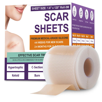 Silicone Scar Sheets, Medical Grade Silicone Scar Tape for Old & New Scars