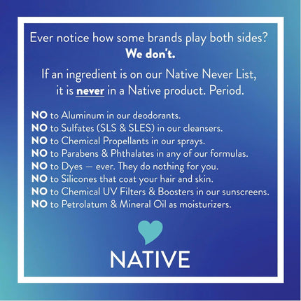 Native Deodorant Contains Naturally Derived Ingredients, 72 Hour Odor Control, Deodorant for Women and Men, Aluminum Free, Coconut & Vanilla 2.65oz