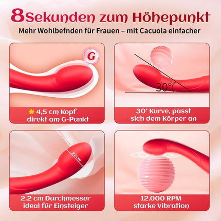 Cacuala 90° Bendable Vibrator — Dual Head, G-Spot