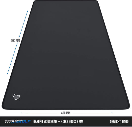 Titanwolf XXL Speed Gaming Mouse Pad — 900x400mm, Non-Slip