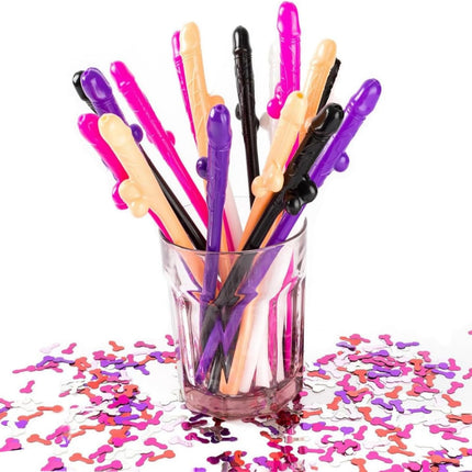 Bachelorette Party Penis Straws - Perfect Accessories for Bachelor Party and Bride Shower