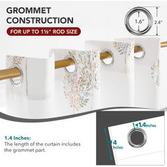 Room Darkening Curtains with Line Foil Print, Navy Blue, 2 Panels