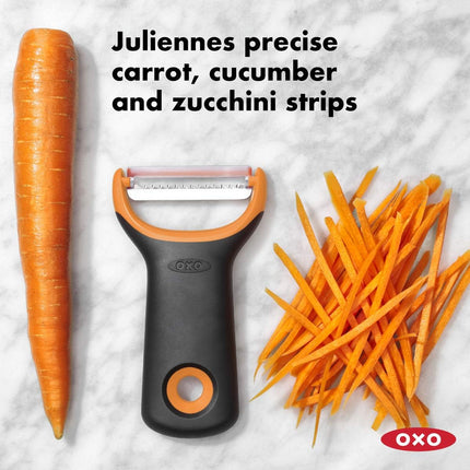 OXO Good Grips Y Peeler with Julienne — Japanese Steel, Ergonomic