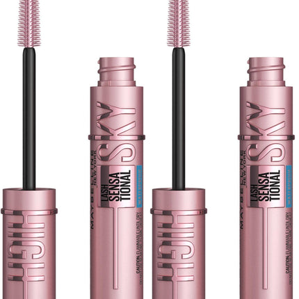 Maybelline Lash Sensational Sky High Washable Mascara Makeup, Volumizing, Lengthening, Defining, Curling, Multiplying, Buildable Formula, Blackest Black, 1 Count