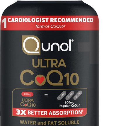 Qunol Ultra CoQ10 100mg, 3X Better Absorption, Antioxidant, 90 Softgels