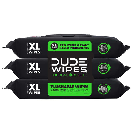 DUDE Wipes Unscented Adult Flushable Wet Wipes, Sensitive Skin, 288 Count