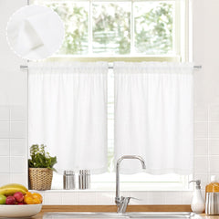 Natural Farmhouse Cafe Tier Curtains, 2 Panels