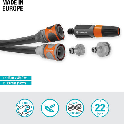 Gardena Liano Life Textile Garden Hose 15m 18445-20