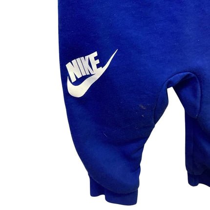 Nike Toddler One-Piece Full Zip Cotton Blend Sleeper Hoodie — Pre-Owned, 12 Months