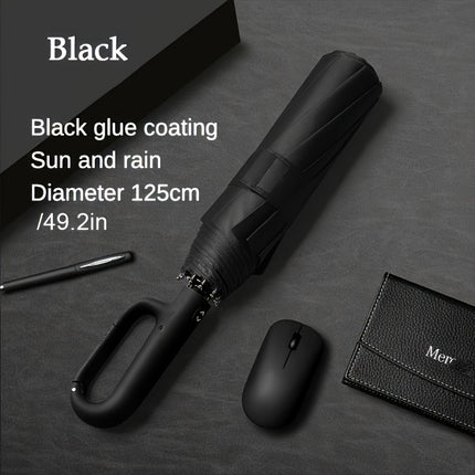 Windproof 20-Rib Folding Umbrella | Automatic, Reinforced, Stylish Grip
