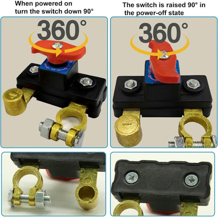 PowerSafe Battery Cut Switch | Vehicle Battery Disconnect for Cars, Boats & RVs