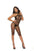 Crochet And Fishnet Halter Neck, Mid Length Bodystocking With Open Crotch