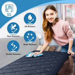 Cushioned Anti-Fatigue Kitchen Mat, 17x28 Inch, Grey