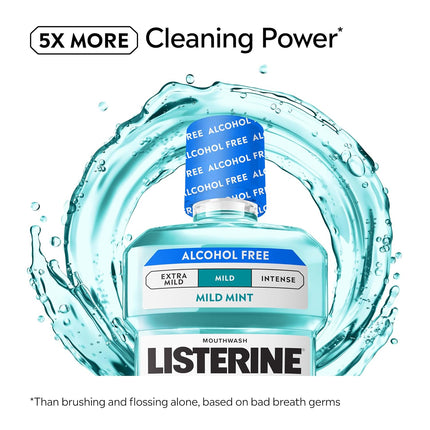 Listerine Cool Mint Mild Mouthwash — Alcohol-Free
