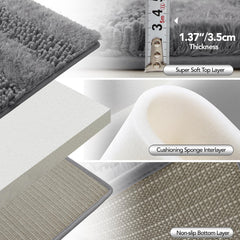 Quick Dry Plush Bathroom Rug