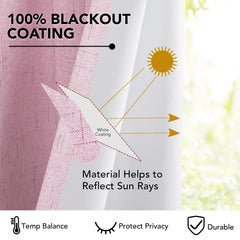 French Door Linen Blackout Curtain, 1 Panel