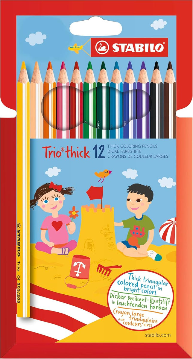 STABILO Trio Thick Colouring Pencils — Pack of 12