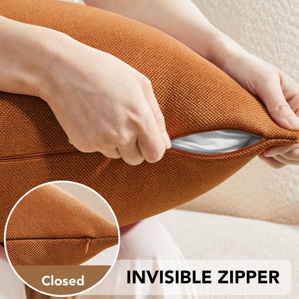 Saddle Brown Lumbar Pillow Covers, 2PCS
