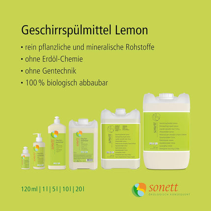 Sonett Dishwasher Detergent Lemon 300ml — Natural, Vegan