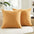Faux Linen Pillow Covers, 16x16 Inch, Creamy White, 2PCS
