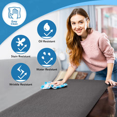 Cushioned Anti-Fatigue Kitchen Mat, 17x28 Inch, Grey