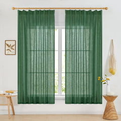 Light Filtering Linen Drapes, Back Tab & Rod Pocket