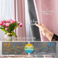 Blackout Thermal Insulated Curtains, 2 Panels
