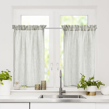 Natural Farmhouse Cafe Tier Curtains, 2 Panels