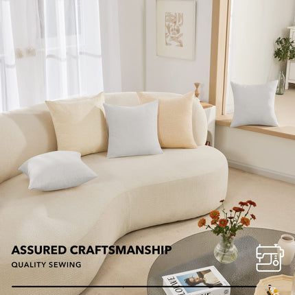 Decorative Linen Throw Pillow Covers, 18x18 Inch, 4 PCS