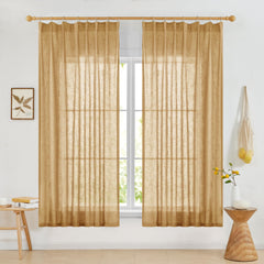 Light Filtering Linen Drapes, Back Tab & Rod Pocket