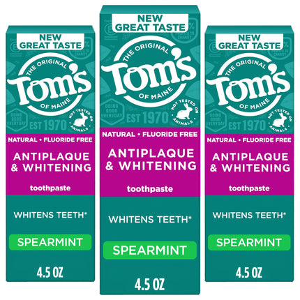 Tom's of Maine Antiplaque and Whitening Toothpaste, Peppermint, 2Pk, 5.5 oz