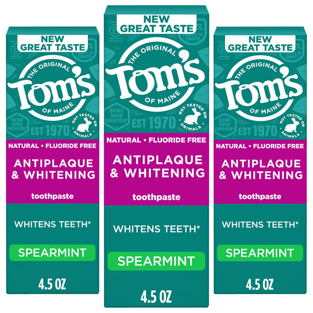Tom's of Maine Antiplaque and Whitening Toothpaste, Peppermint, 2Pk, 5.5 oz