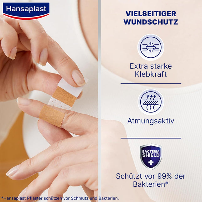 Hansaplast Classic Plaster 2m x 6cm — Cut-to-Size, Latex-Free