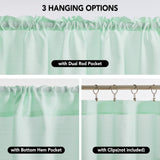 Linen Look Thermal Privacy Cafe Curtains, 2 Panels