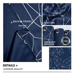 Geometric Blackout Curtains, 2 Panels