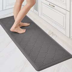 Cushioned Anti-Fatigue Kitchen Mat, 17x28 Inch, Grey
