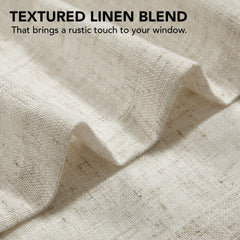 Light Filtering Linen Drapes, Back Tab & Rod Pocket